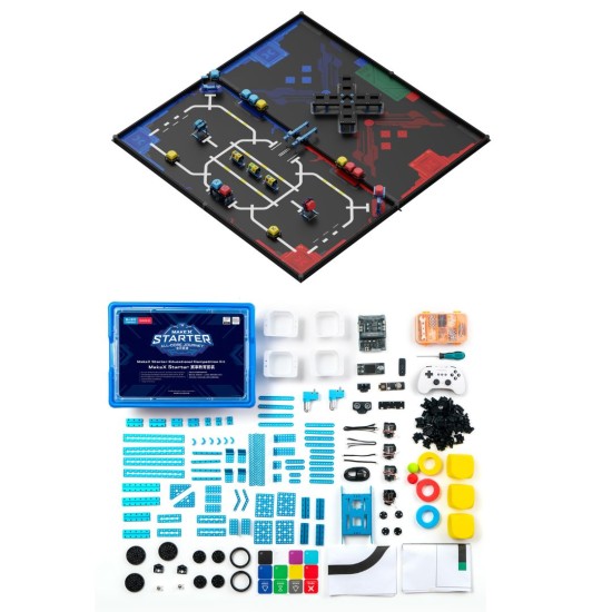 Pack S1 MakeX Starter  All -Core Journey Educational Competition Kit + 2024 MakeX Starter All-Core Journey Arena and Frame