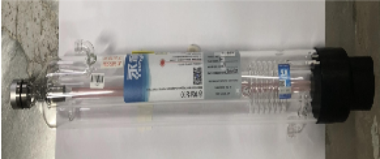 Carbon dioxide laser tube for laserbox rotaly